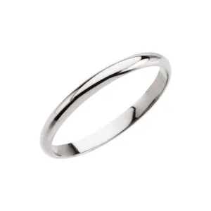 14k White Gold Youth Knuckle Ring, Size 1