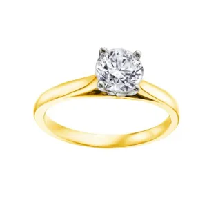 14K Yellow Gold (0.20ct - 0.70ct) I Am Canadian Diamond Solitare Engagement Ring