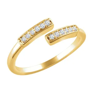 14k Yellow Gold 1/10 CTW Diamond Ring