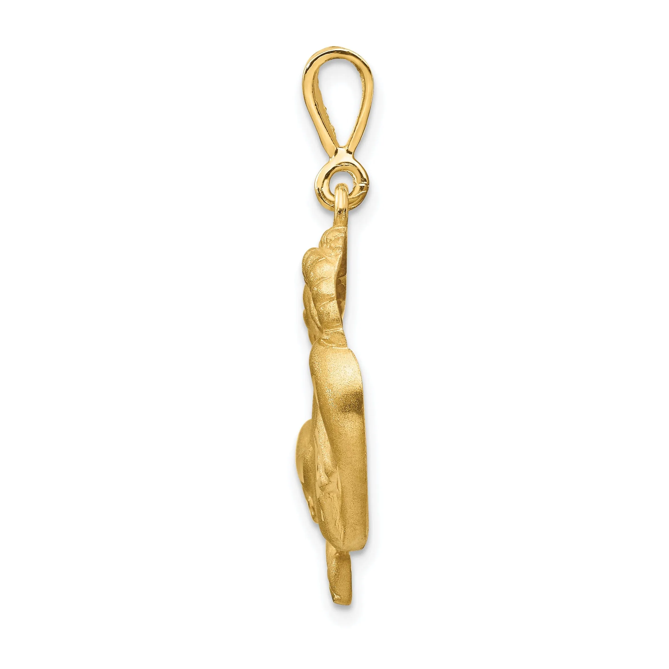 14k Yellow Gold Capricorn Zodiac Charm Pendant