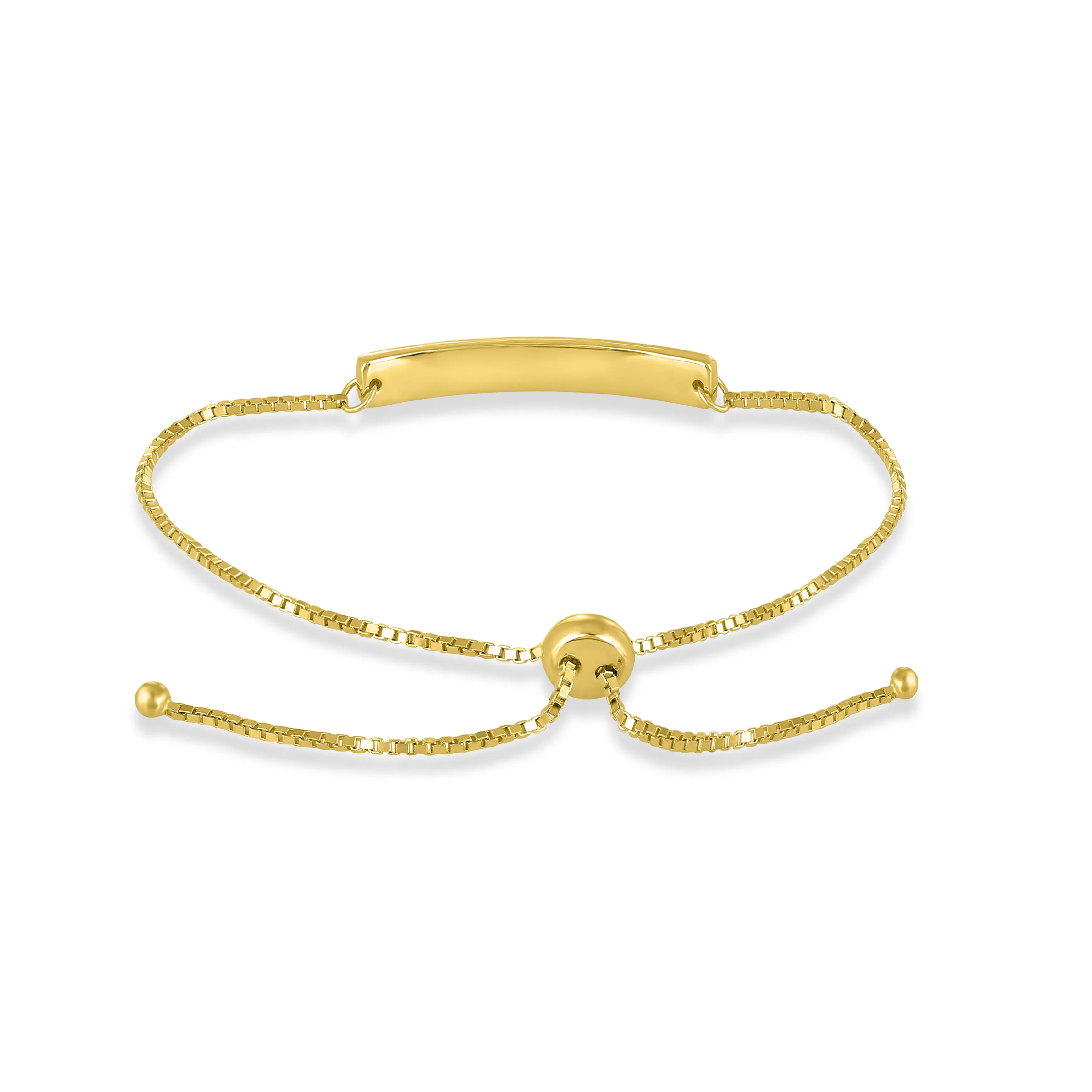 14K Yellow Gold Diamond Bolo Leonard Bracelet