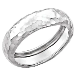 14k Yellow Gold Hammered Ring Size 5