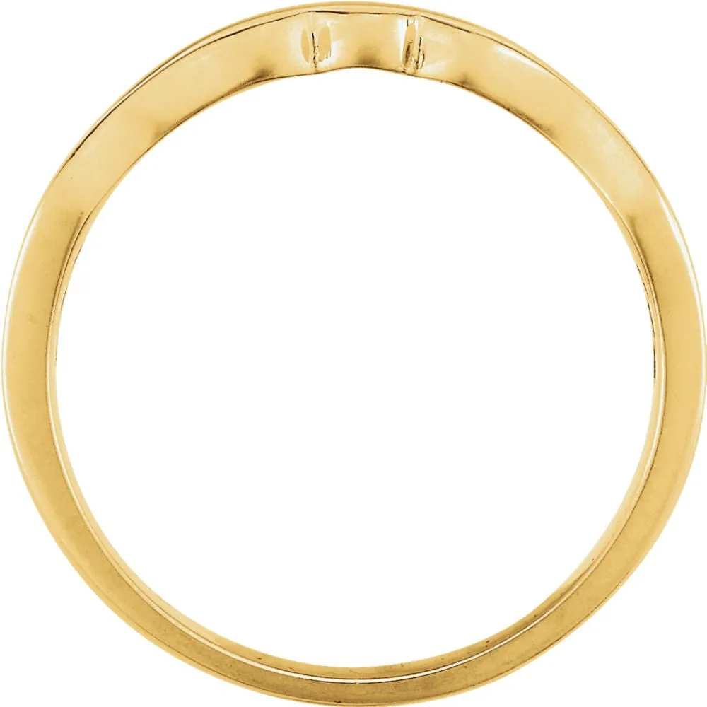 14k Yellow Gold Lattice Design Band, Size 6
