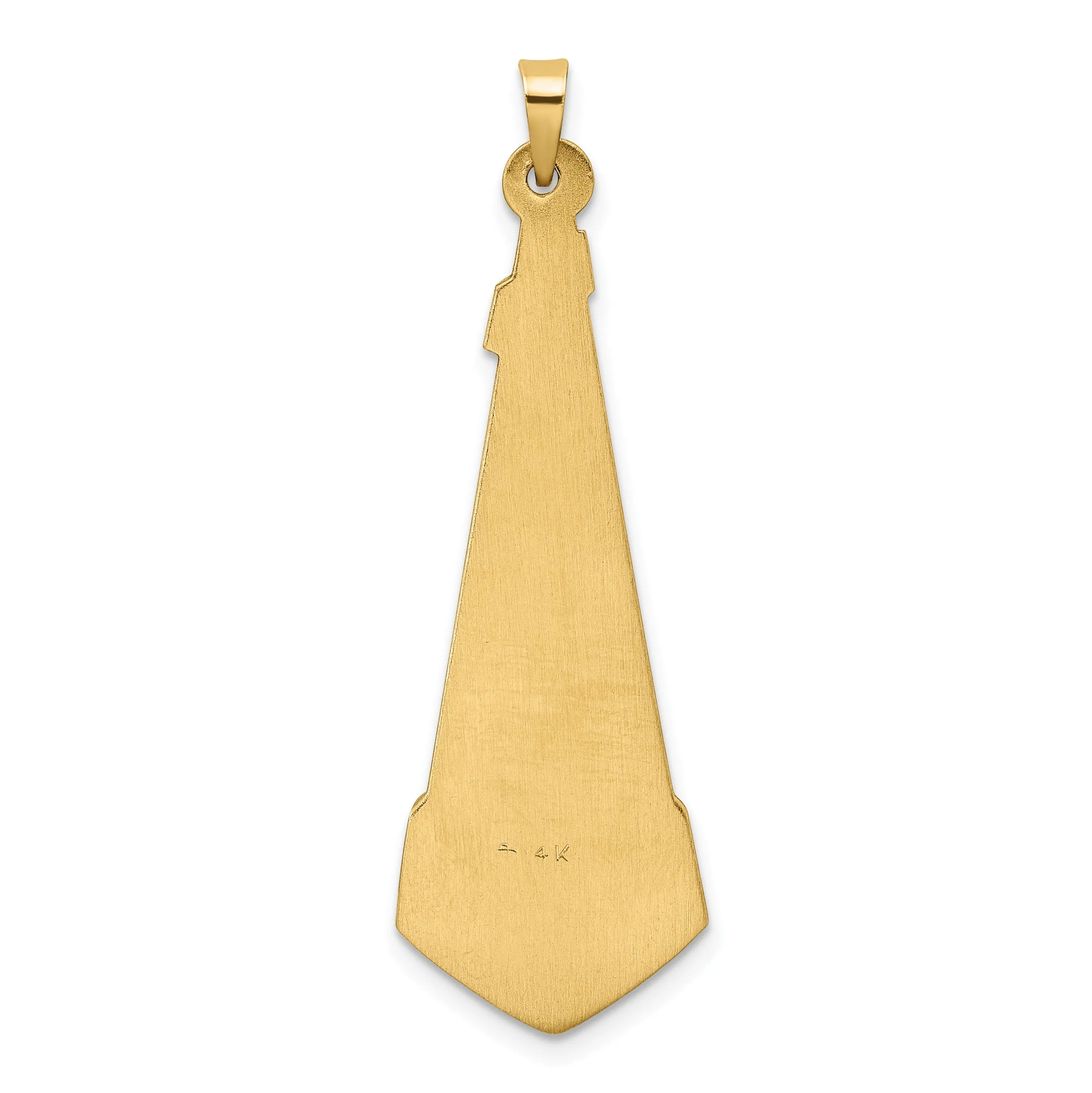 14k Yellow Gold Polished Textured Unisex Scroll Star of David Pendant