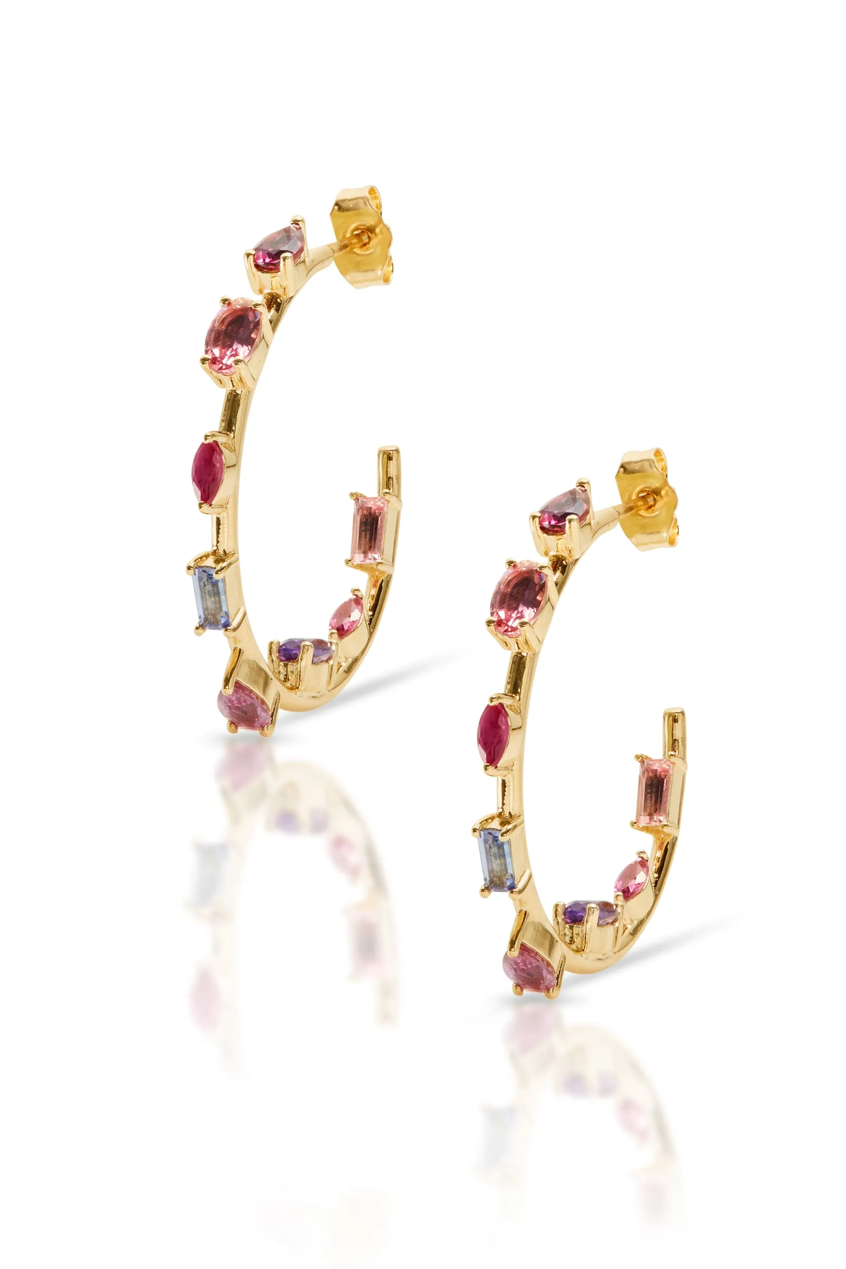 14KY Mini Goddess Hoops