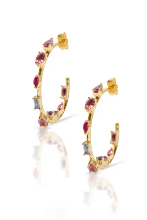 14KY Mini Goddess Hoops