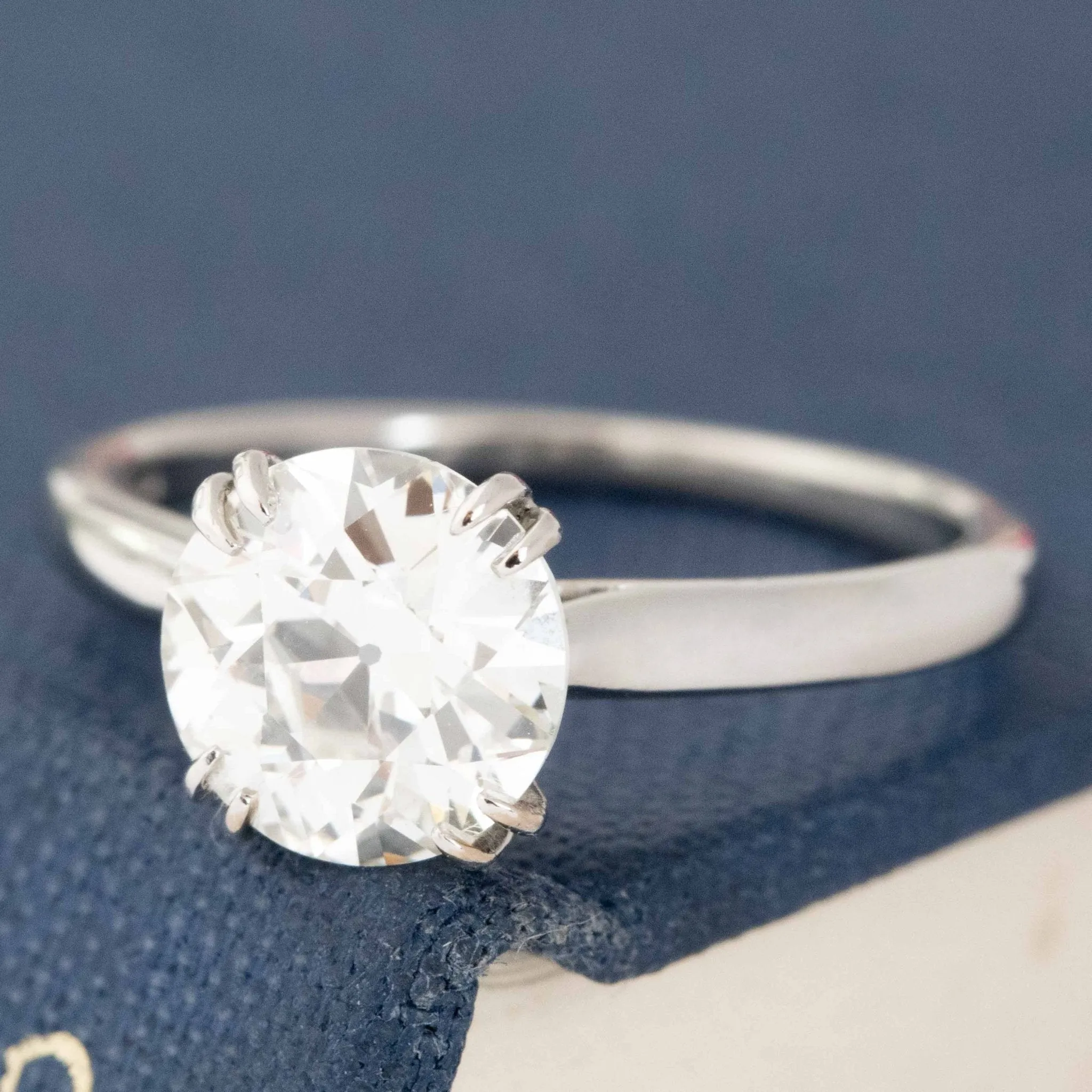1.53ct Old European Cut Diamond Solitaire by Leon Mege