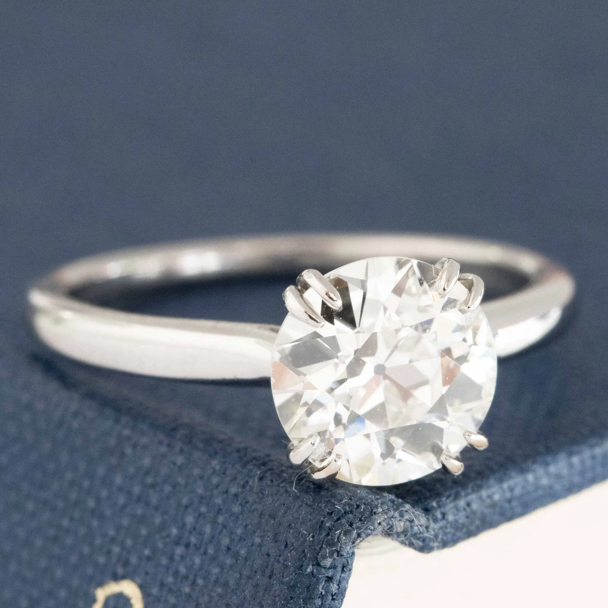 1.53ct Old European Cut Diamond Solitaire by Leon Mege