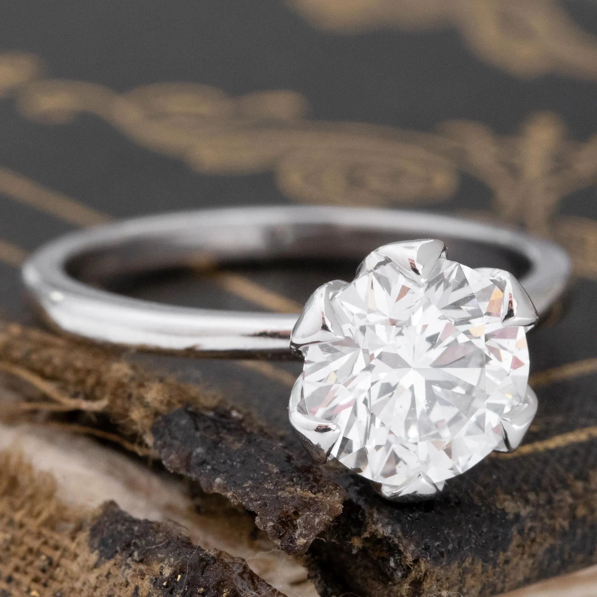 1.76ct Round Brilliant Cut Diamond Solitaire, GIA E SI1