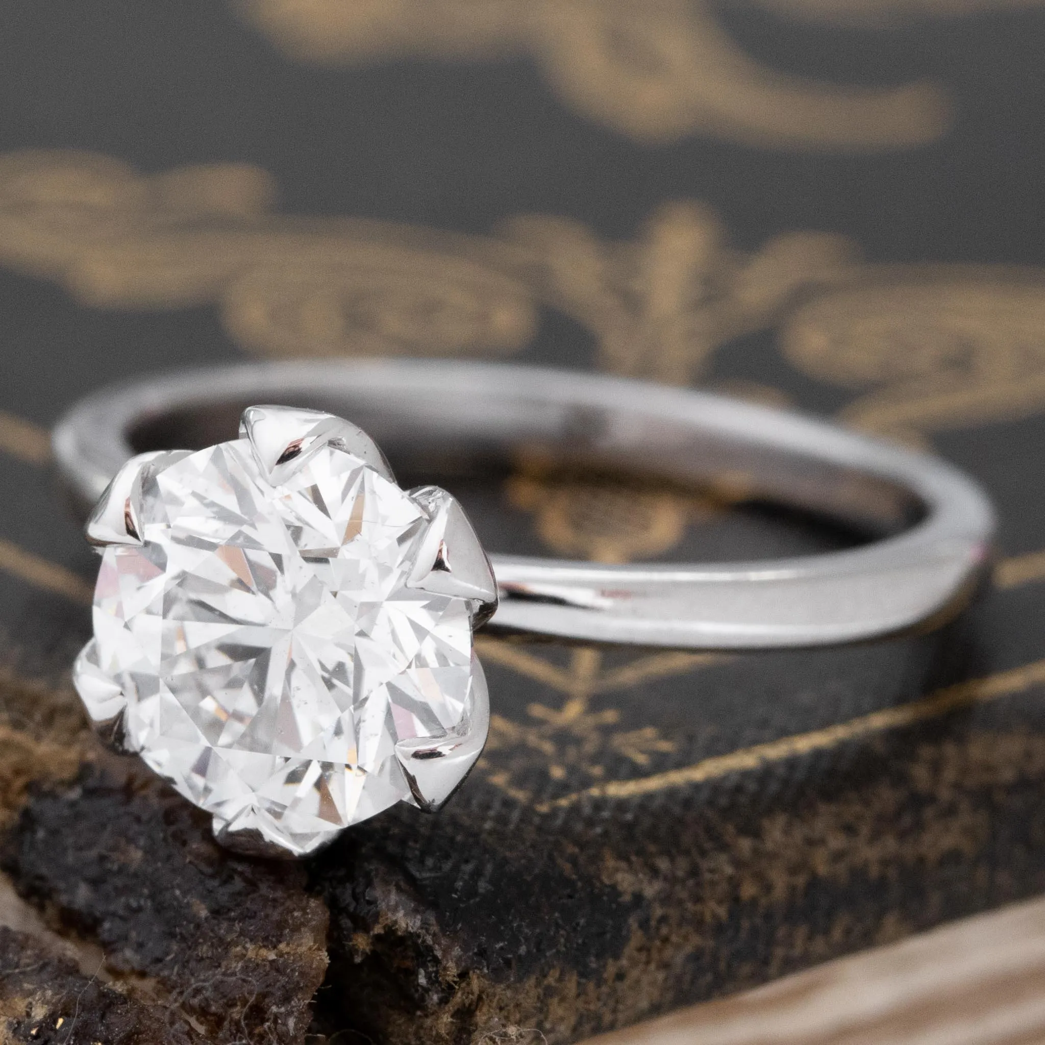 1.76ct Round Brilliant Cut Diamond Solitaire, GIA E SI1