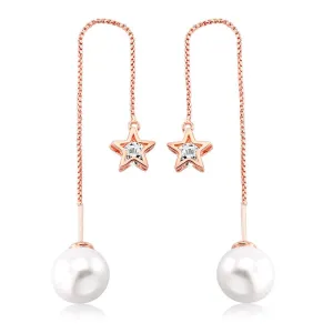 18ct Rose Gold Plated Freshwater Drop Earrings
