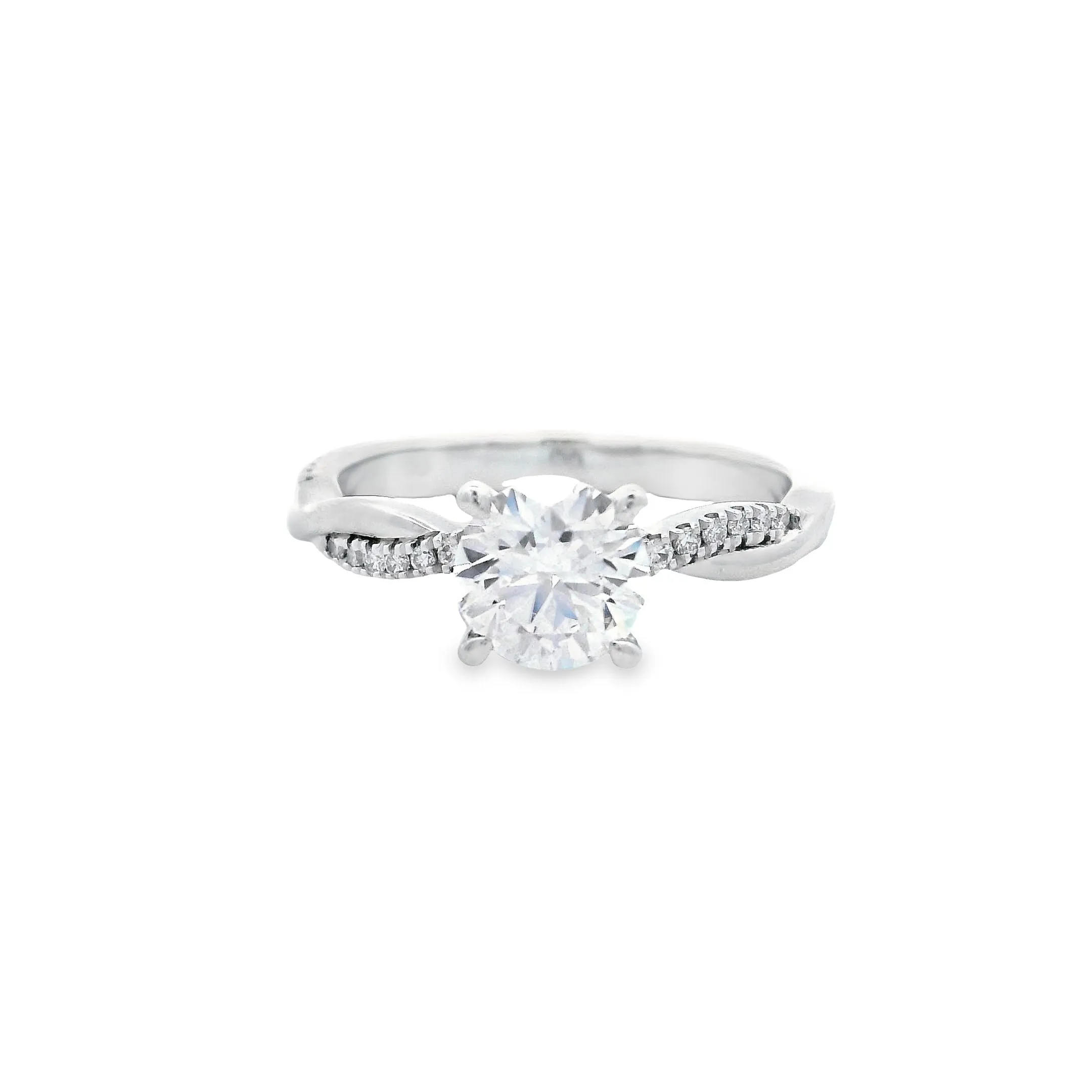 18ct White Gold Round Brilliant Lab Grown Diamond Engagement Ring TDW= 1.15ct
