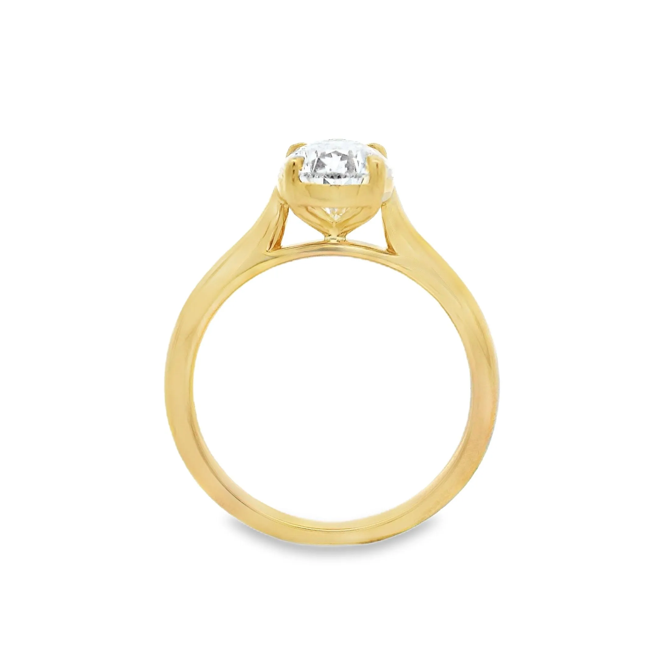 18ct Yellow Gold 1.53ct Pear Lab Grown Diamond Solitaire Ring
