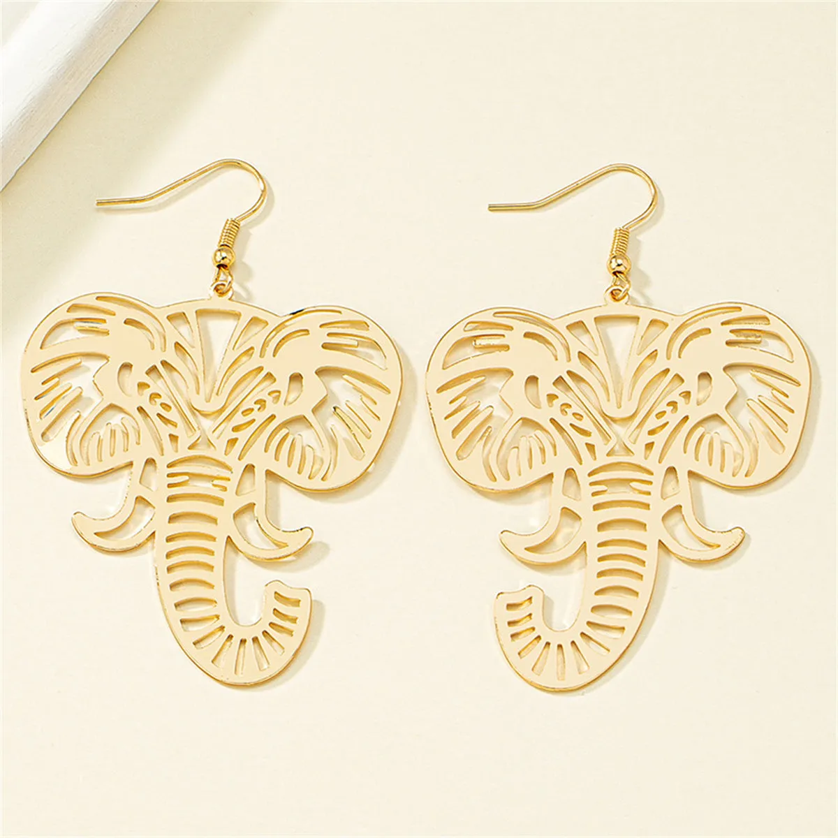 18K Gold-Plated Elephant Drop Earrings
