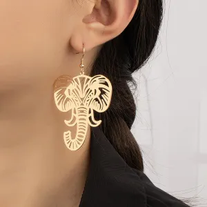 18K Gold-Plated Elephant Drop Earrings