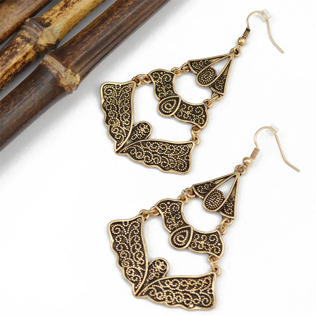 18K Gold-Plated Linking Butterfly Drop Earrings