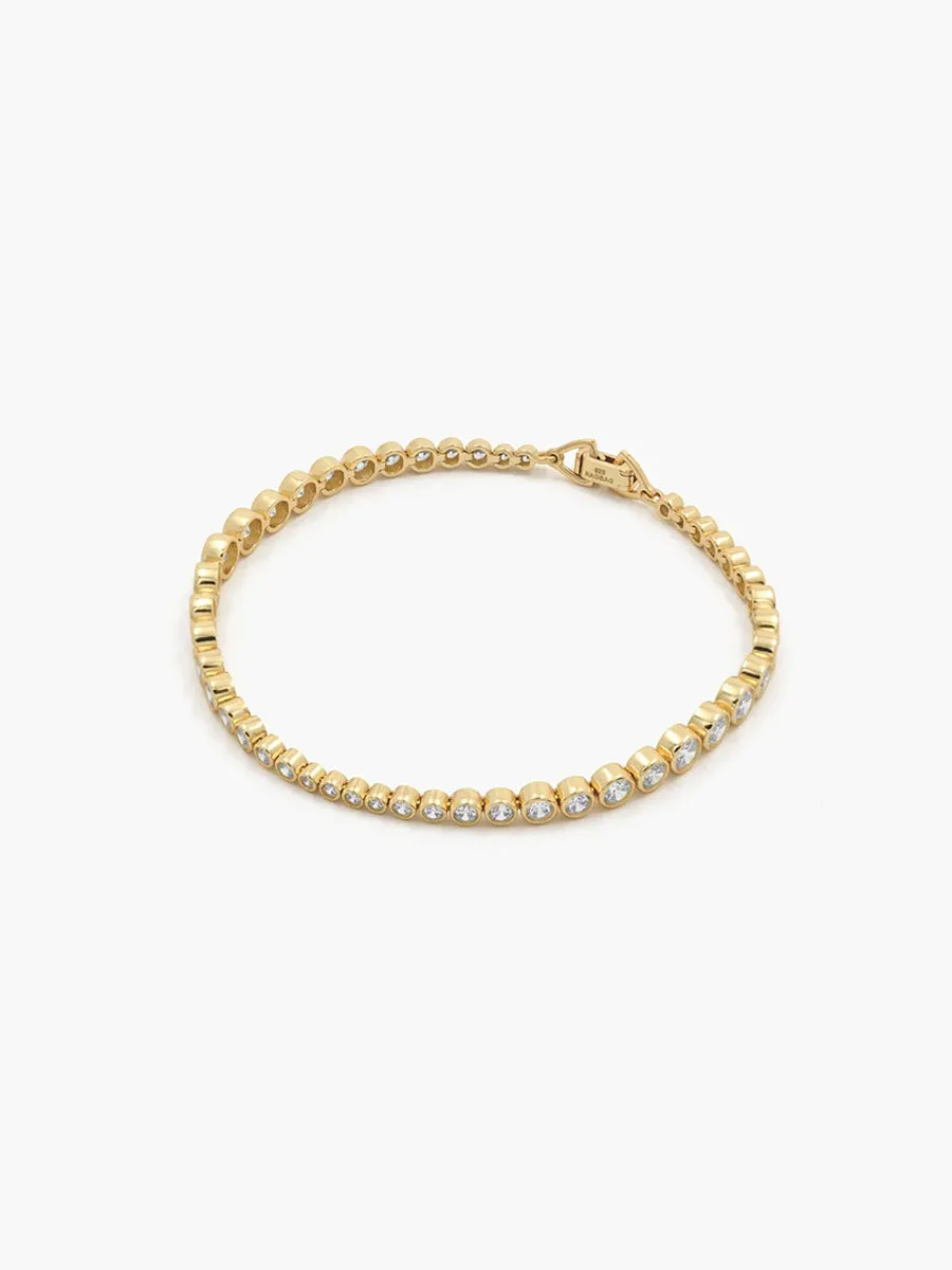 18k Gold Tennis Bracelet - No. 14026