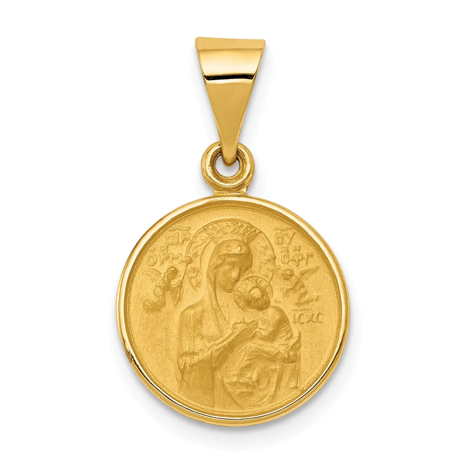 18k Yellow Gold Our Lady of Perpetual Help Medal