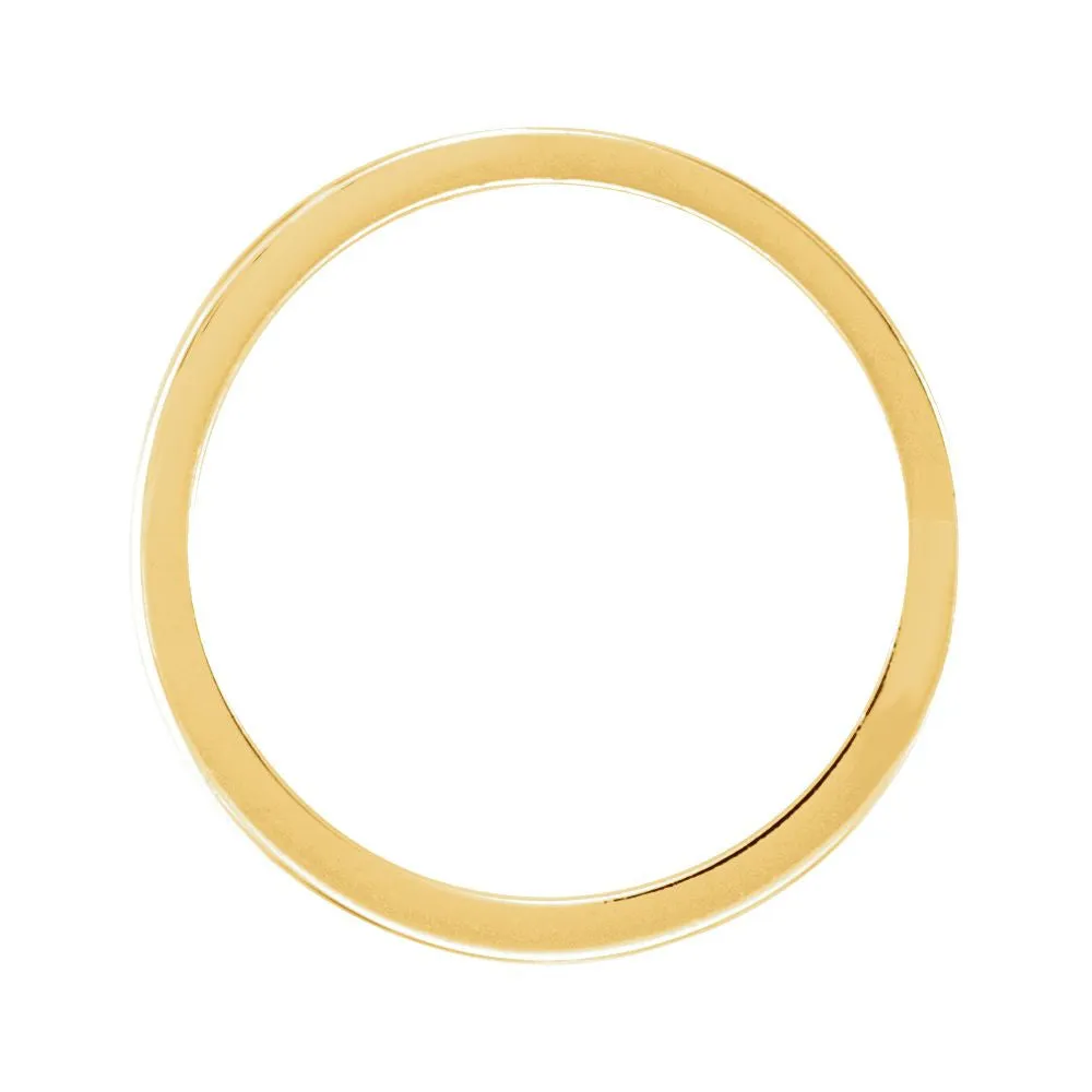 18k Yellow Gold Solstice Solitaire® 0.25-.33 CT Tapered Bombé Band, Size 6