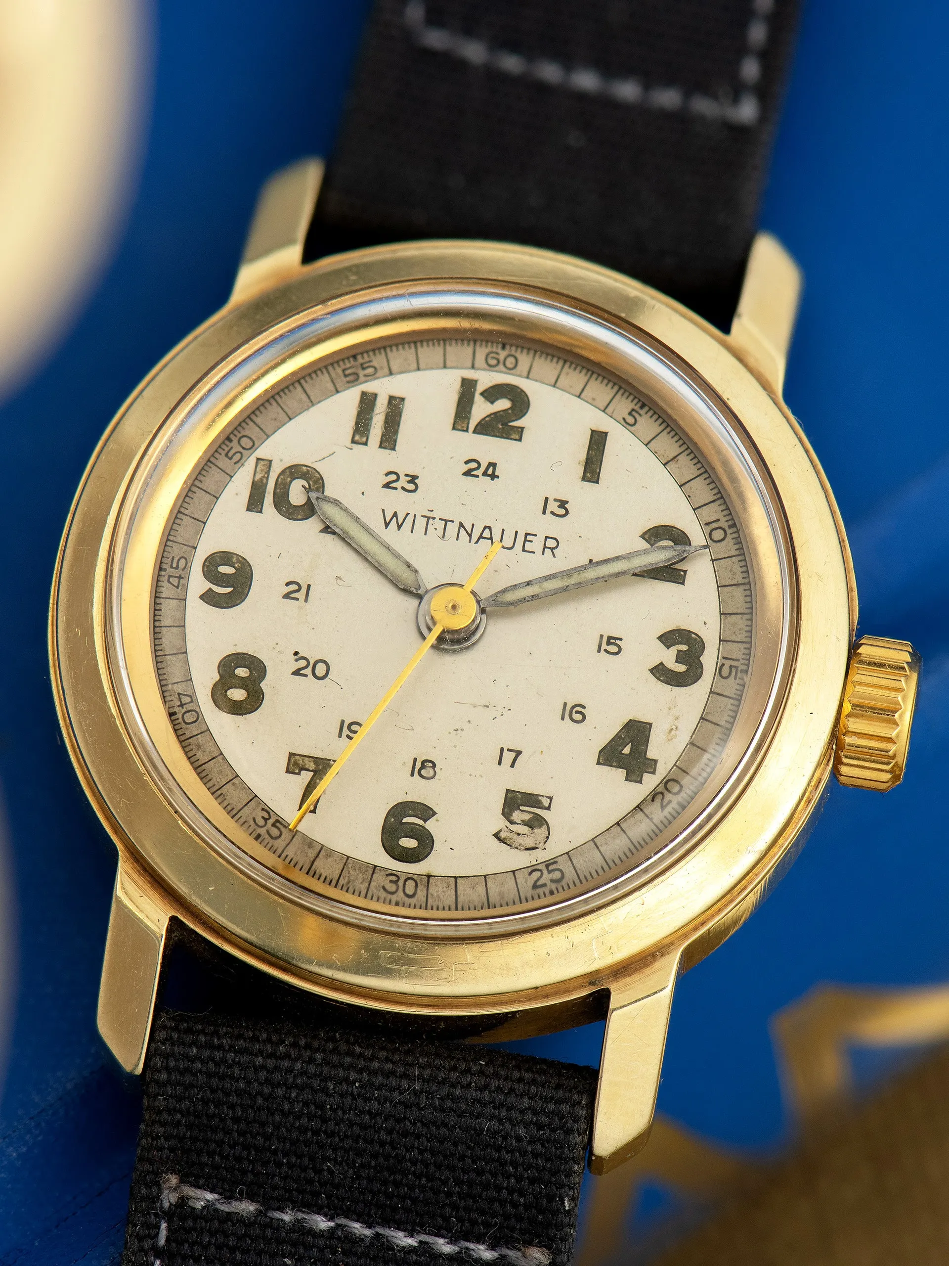 1940s Wittnauer Dress Watch 14K YG "24hr Dial"