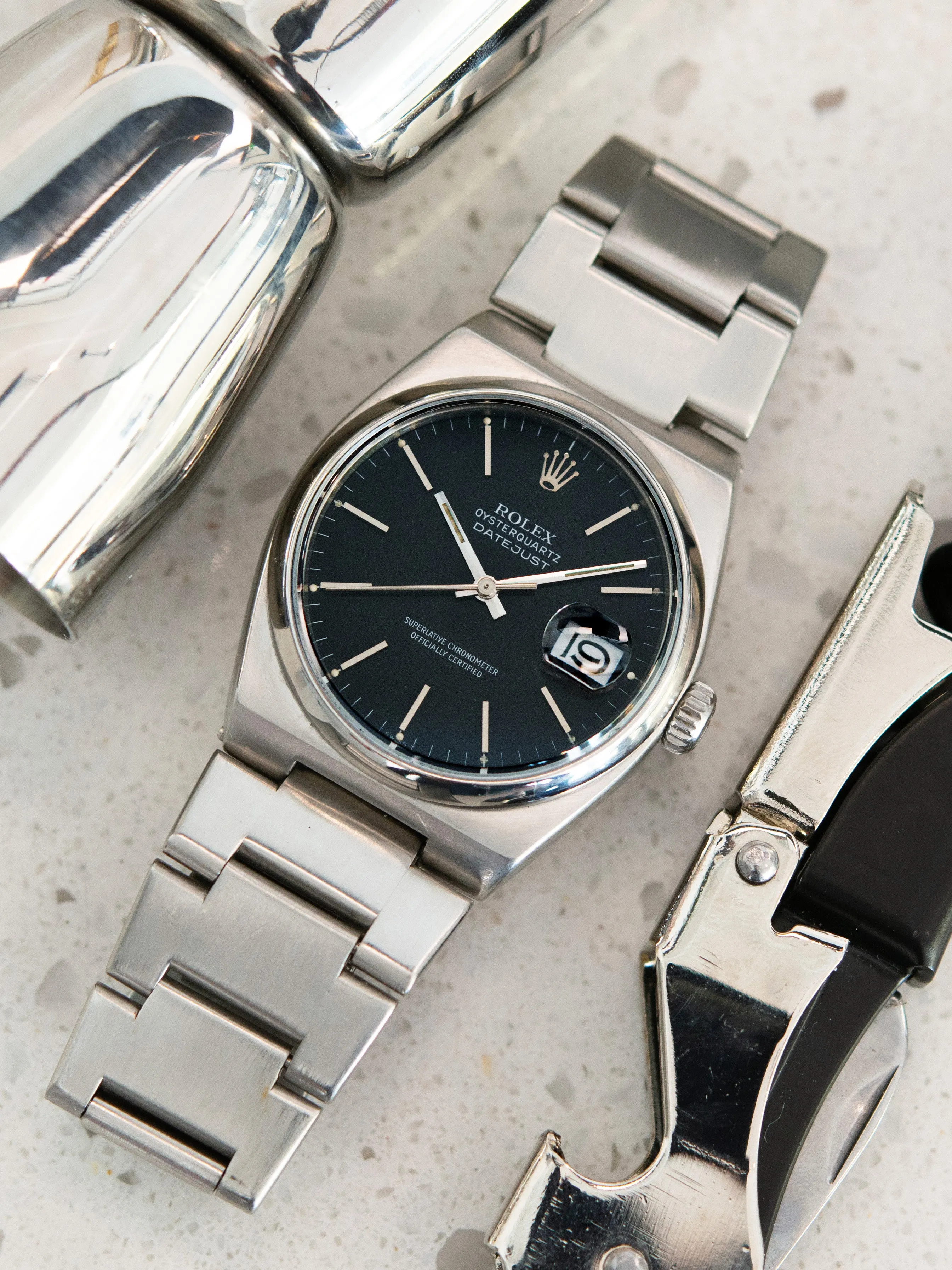 1980 Rolex Oysterquartz Datejust (Ref. 17000) Black "Spider" Dial