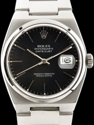 1980 Rolex Oysterquartz Datejust (Ref. 17000) Black "Spider" Dial