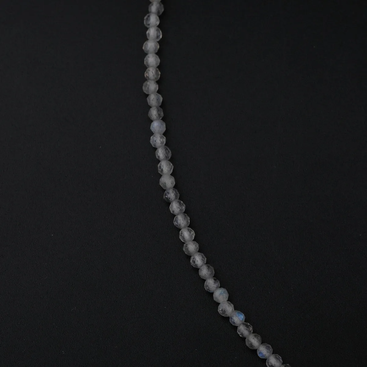 2 layers Silver Necklace with Moonstone