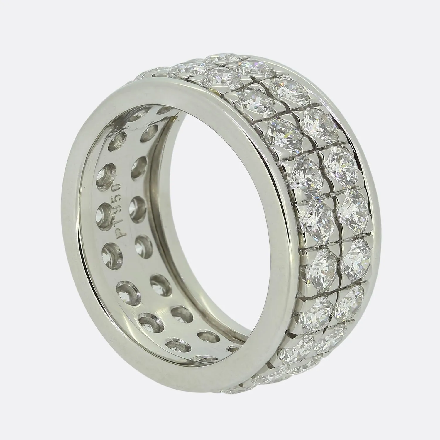 2.52 Carat Diamond Two-Row Eternity Ring