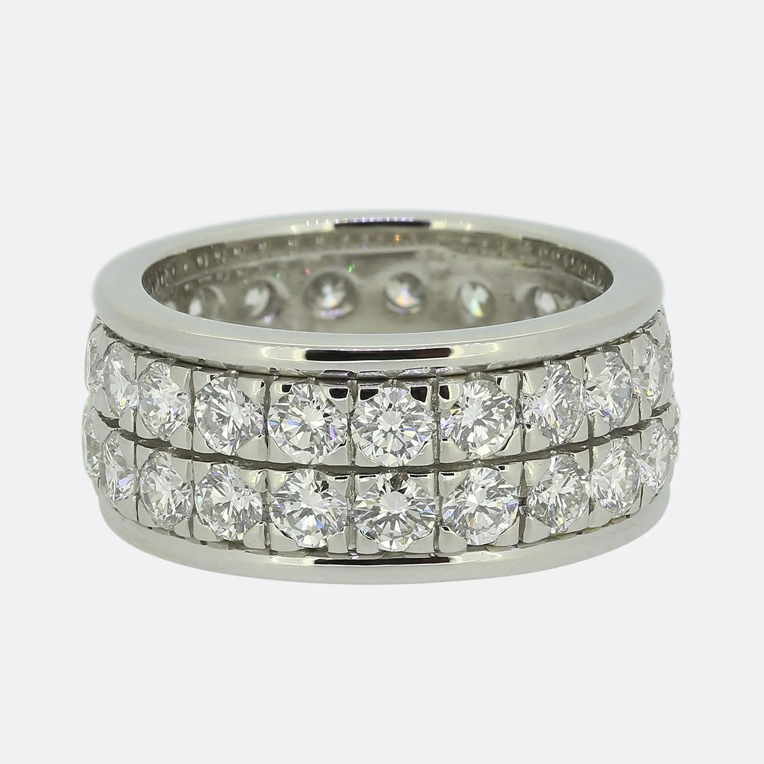 2.52 Carat Diamond Two-Row Eternity Ring
