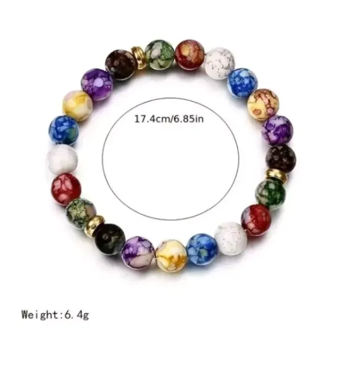 7 Chakra Healing Stone Beaded Bracelet Balance Energy Jewelry Handmade Brand New