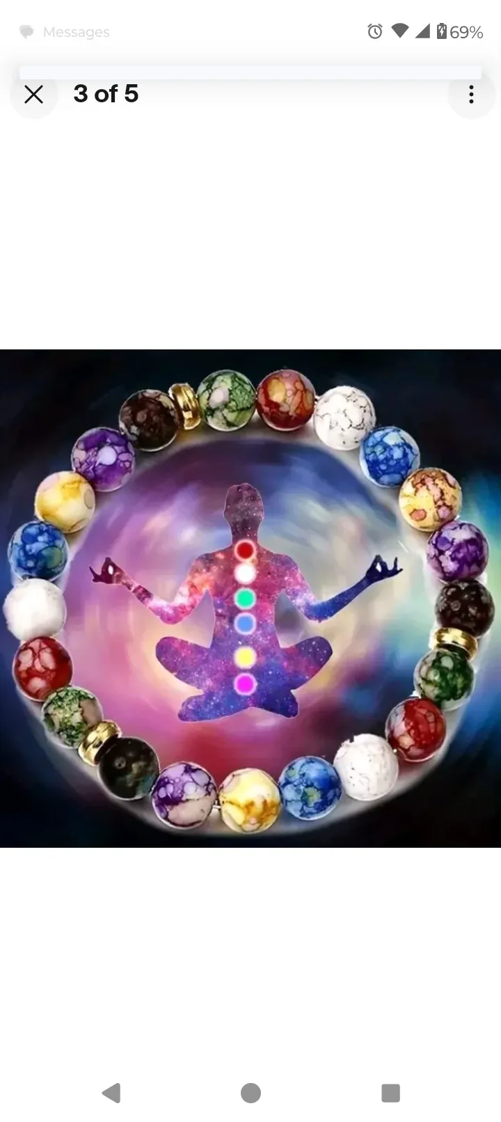 7 Chakra Healing Stone Beaded Bracelet Balance Energy Jewelry Handmade Brand New