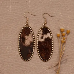 734020 - Bold Print Earrings - Brown