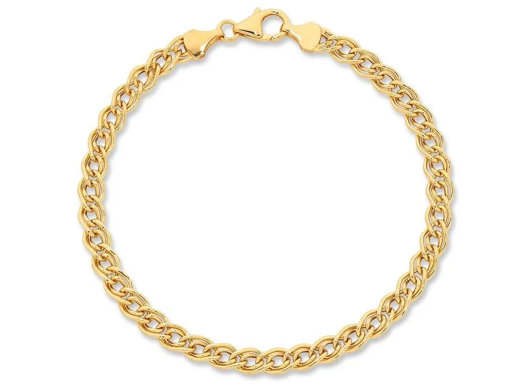 9ct Yellow Gold Silver Infused Bracelet