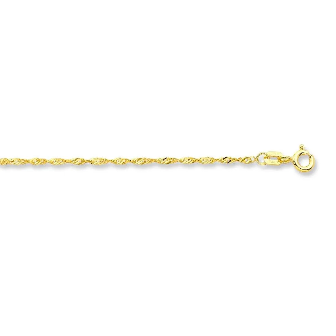 9ct Yellow Gold Singapore Chain Necklace 55cm