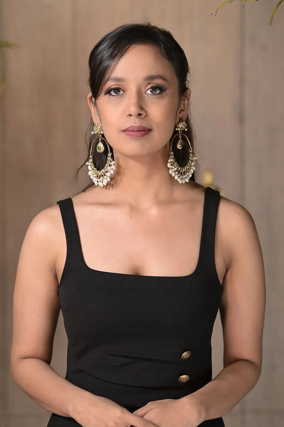 Ahilya Jadau Chandbali Earrings