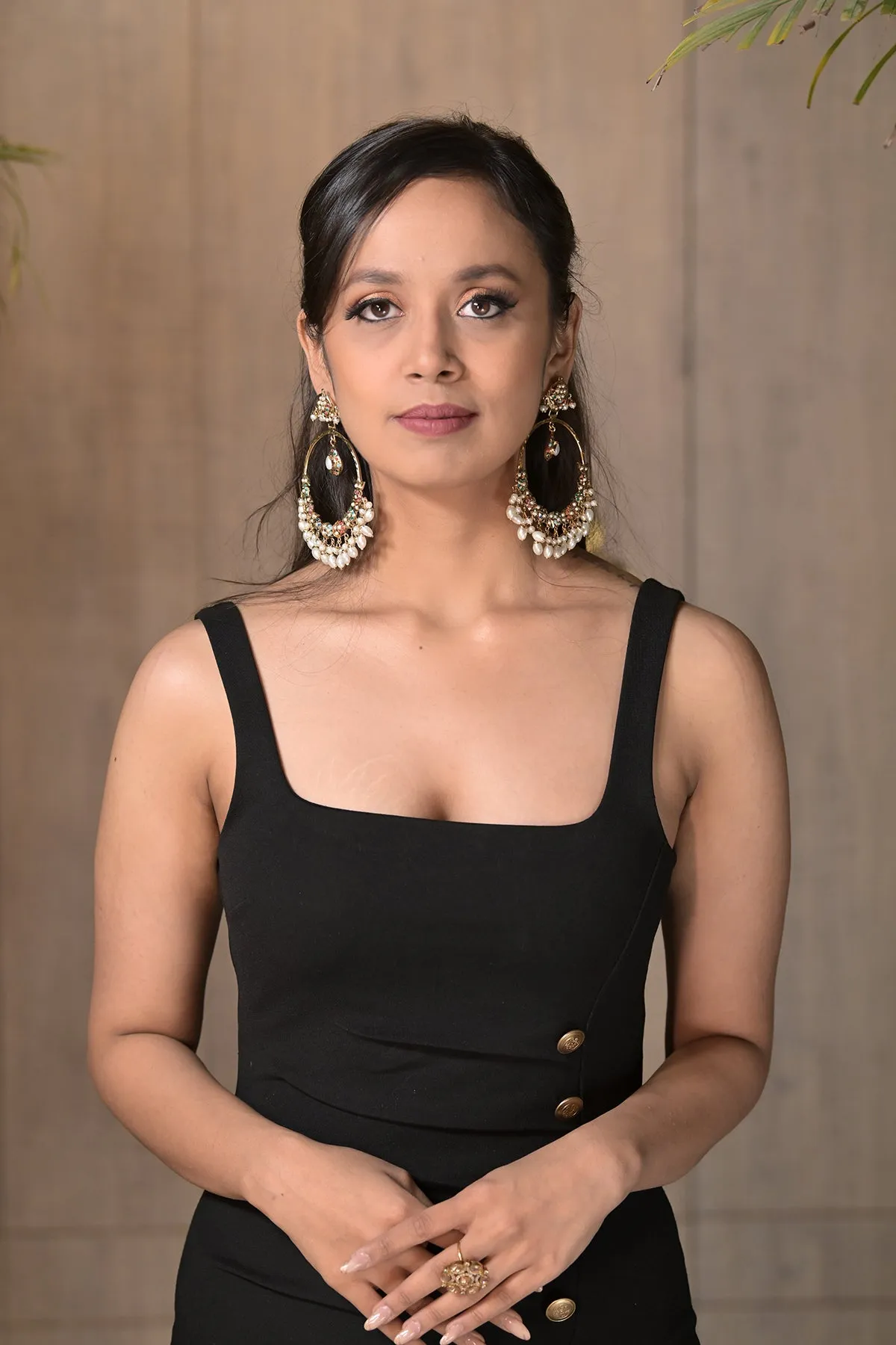 Ahilya Jadau Chandbali Earrings
