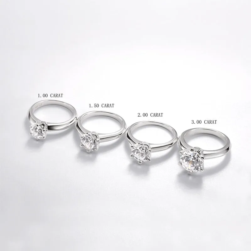 Ainuoshi Cut Moissanite Diamond Solitaire Ring