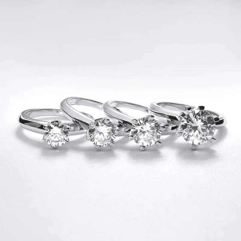 Ainuoshi Cut Moissanite Diamond Solitaire Ring
