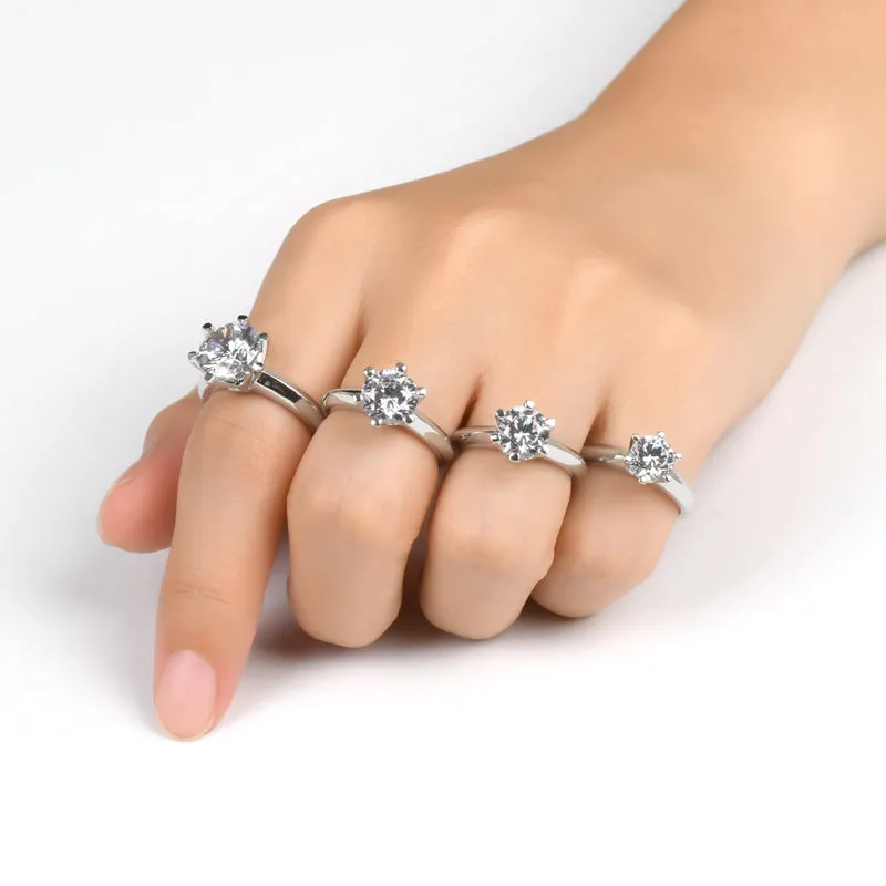 Ainuoshi Cut Moissanite Diamond Solitaire Ring