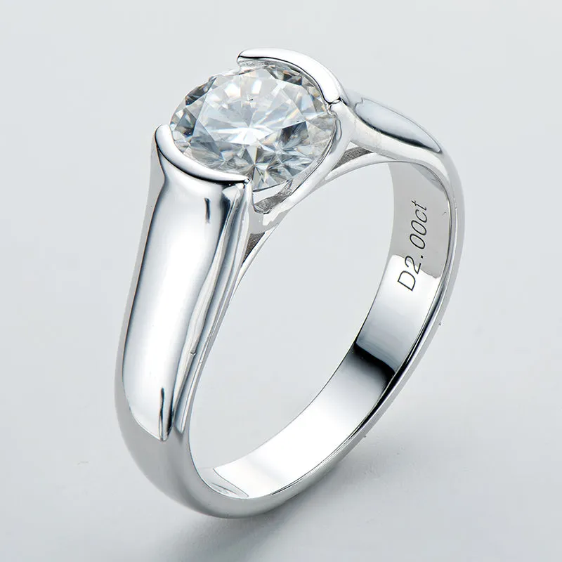 Ainuoshi Moissanite Diamond Solitaire Ring