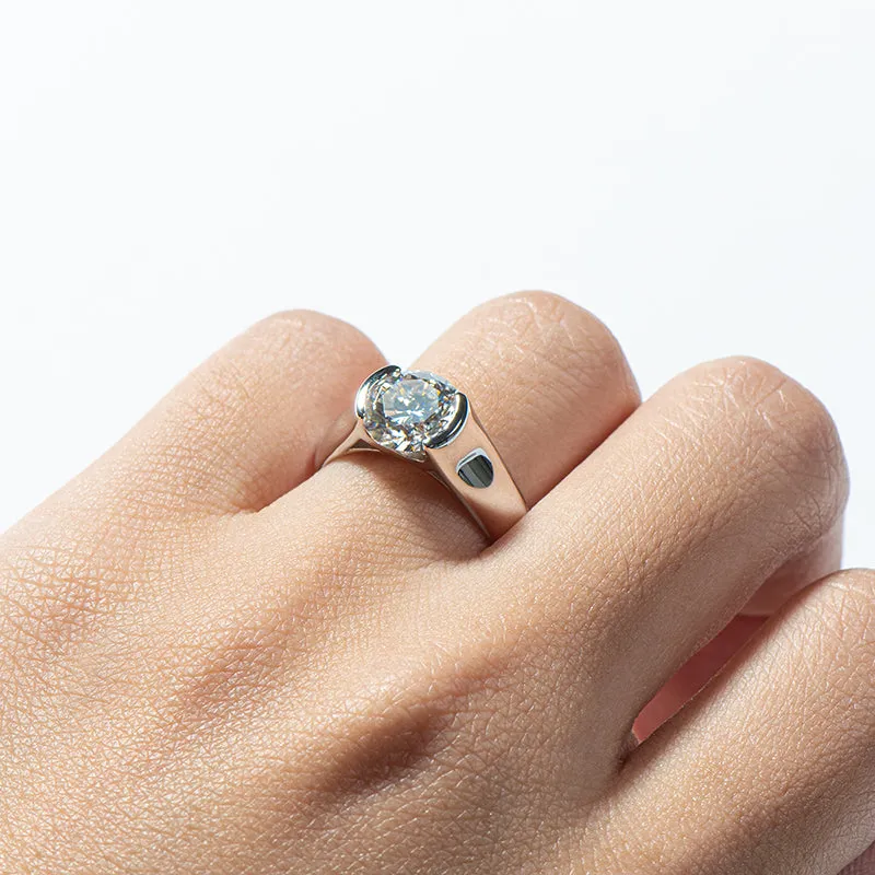 Ainuoshi Moissanite Diamond Solitaire Ring