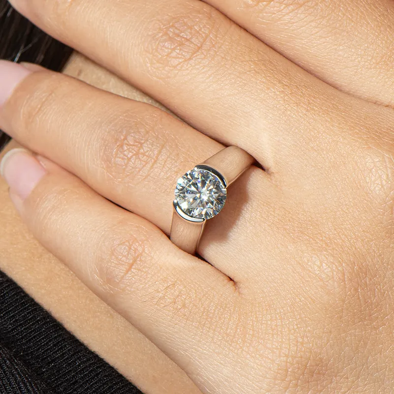 Ainuoshi Moissanite Diamond Solitaire Ring