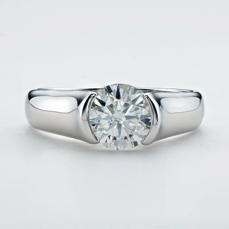 Ainuoshi Moissanite Diamond Solitaire Ring