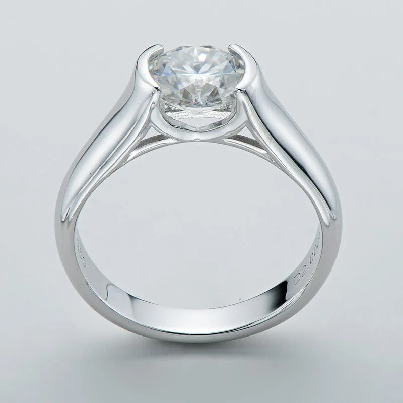 Ainuoshi Moissanite Diamond Solitaire Ring