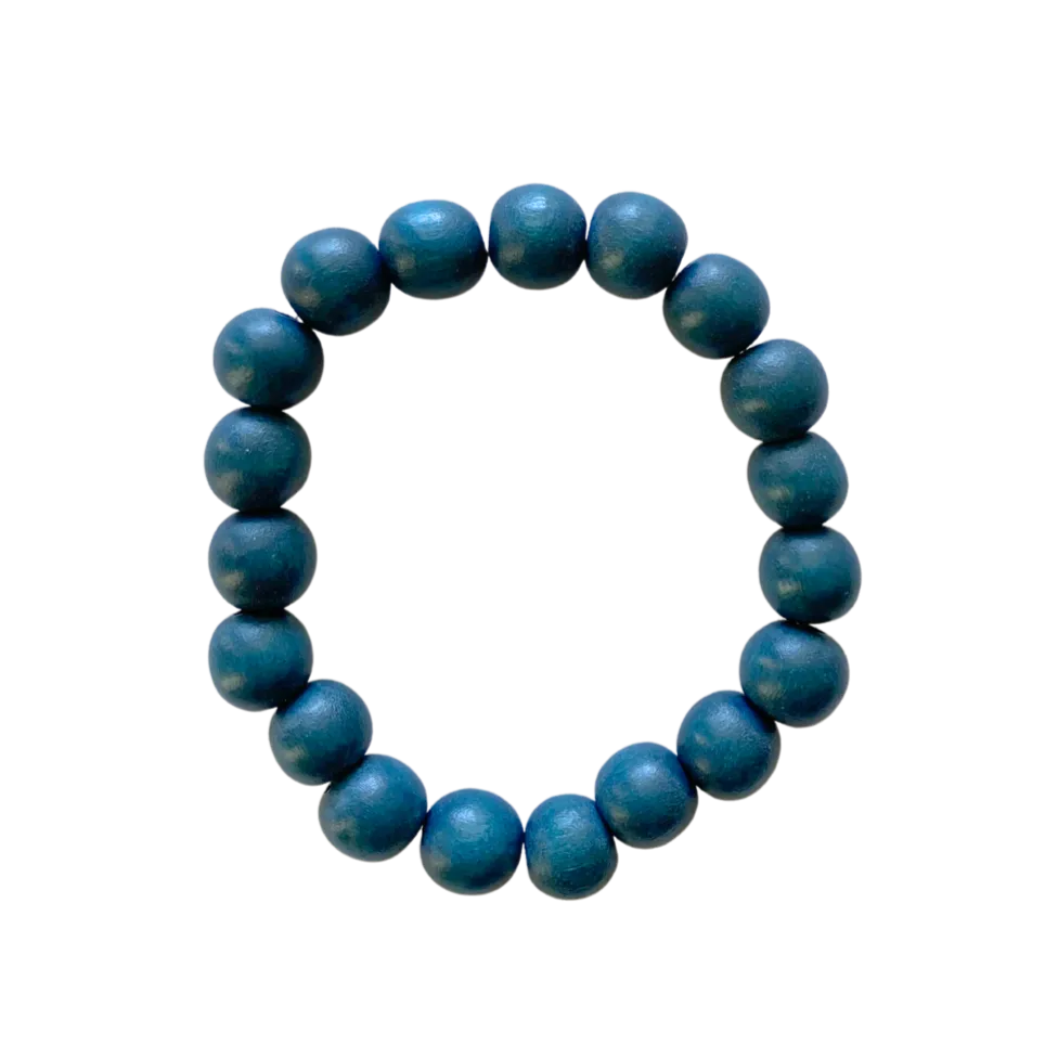 Air Force Blue Wood 10mm Bracelet