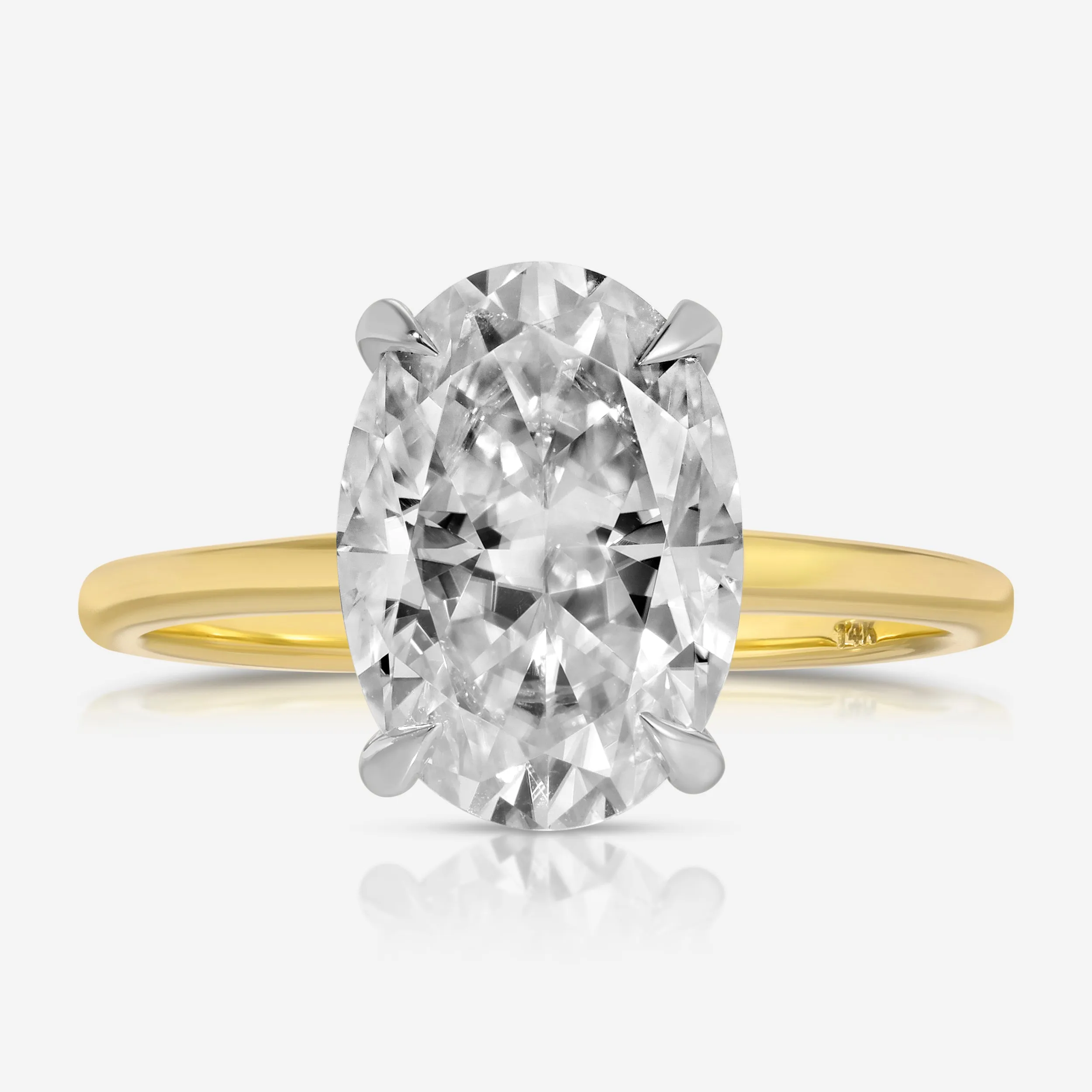 Amanda (4.2ct) Oval Moissanite Engagement Ring