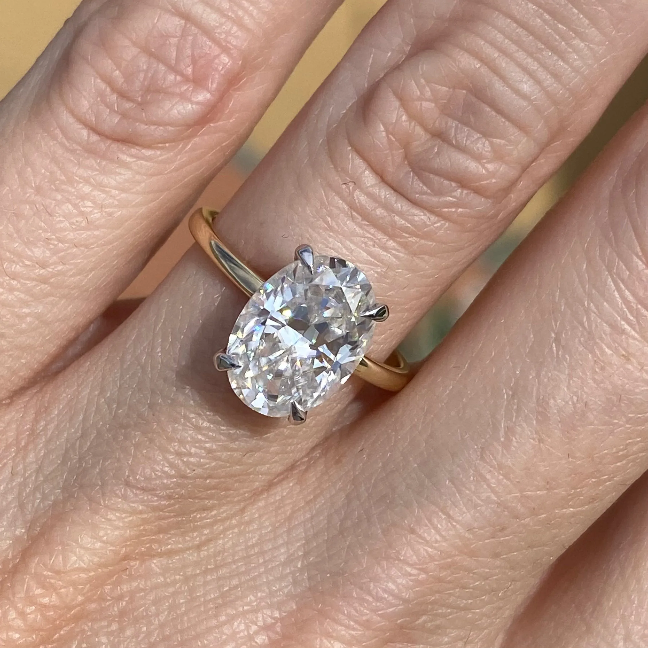 Amanda (4.2ct) Oval Moissanite Engagement Ring