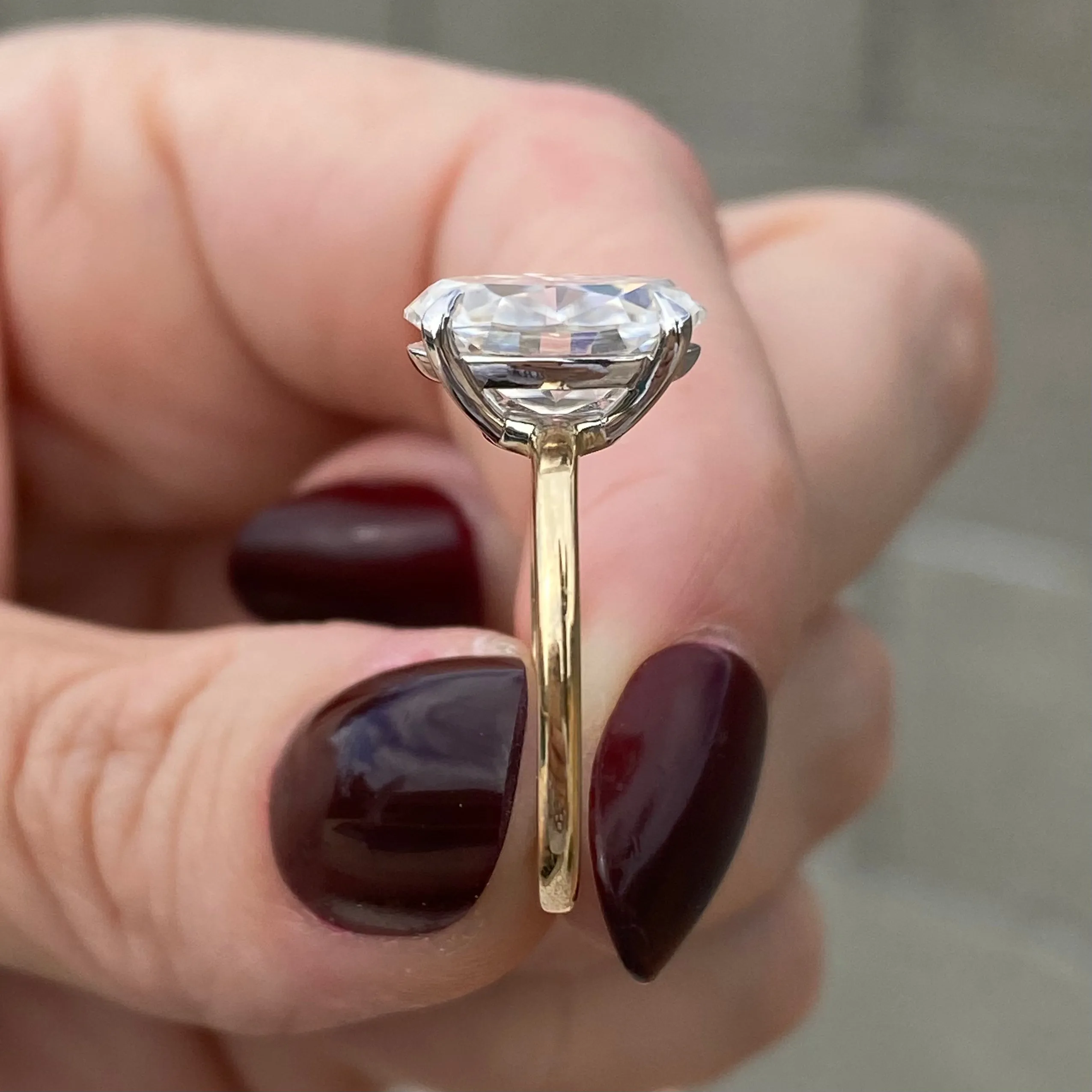 Amanda (4.2ct) Oval Moissanite Engagement Ring