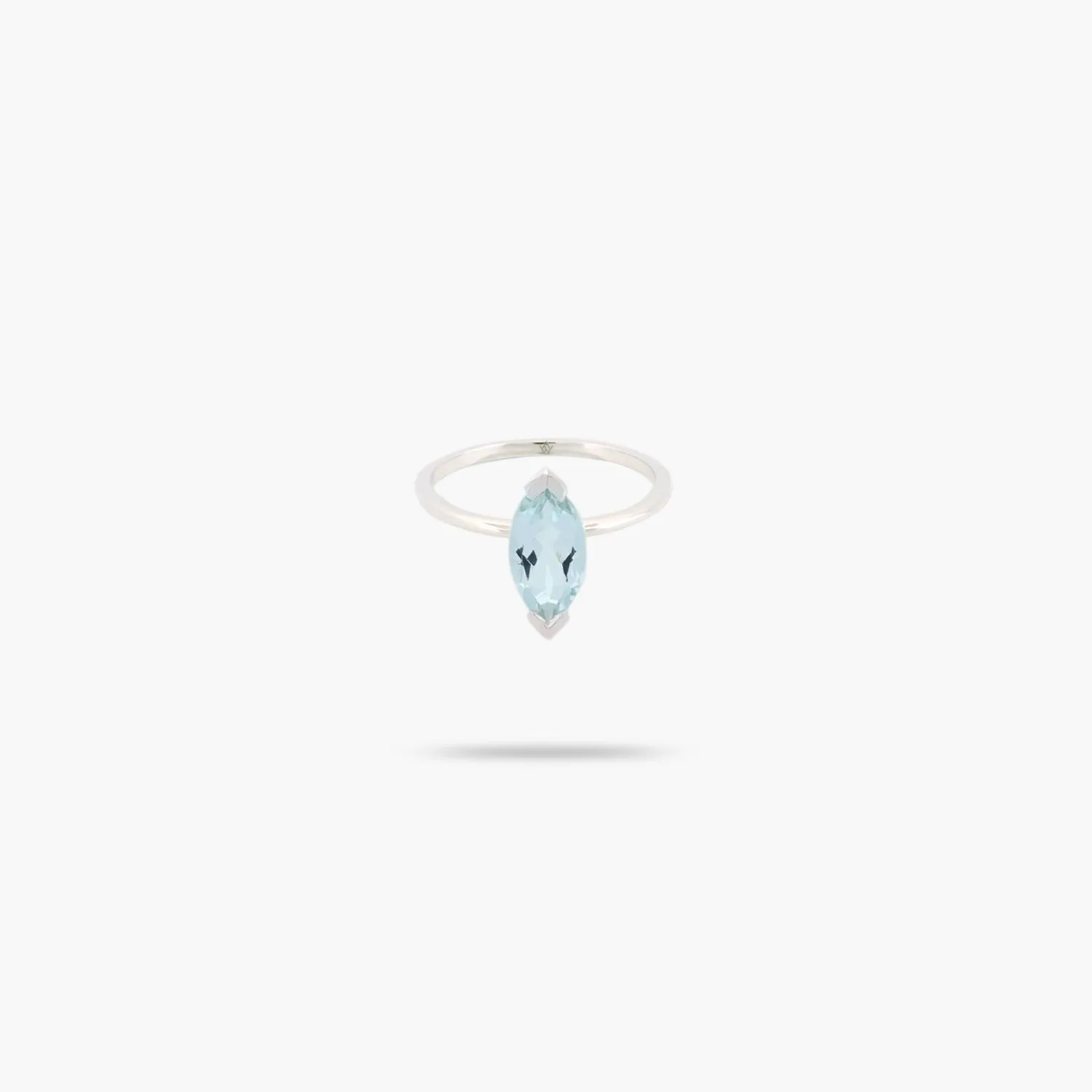 Amare Wear Aquamarine Marquise Solitaire Ring