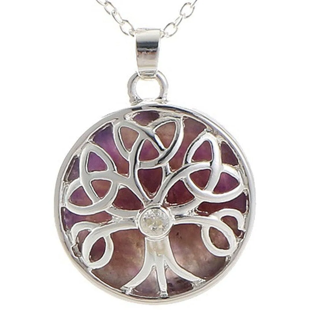 Amethyst Stone Celtic Energy necklace